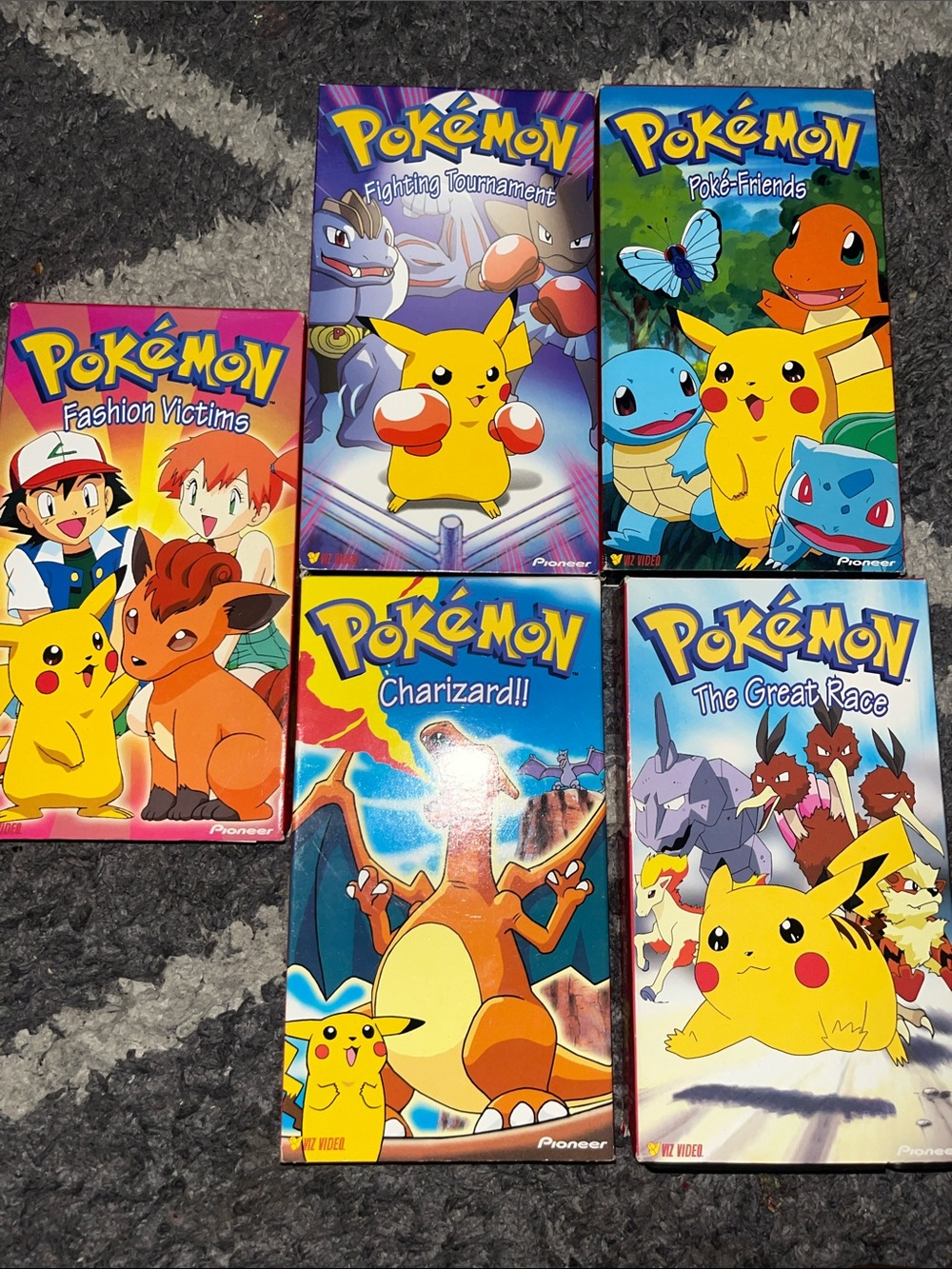 Pokémon VHS Collection Featuring Pikachu & Charizard - Yellow